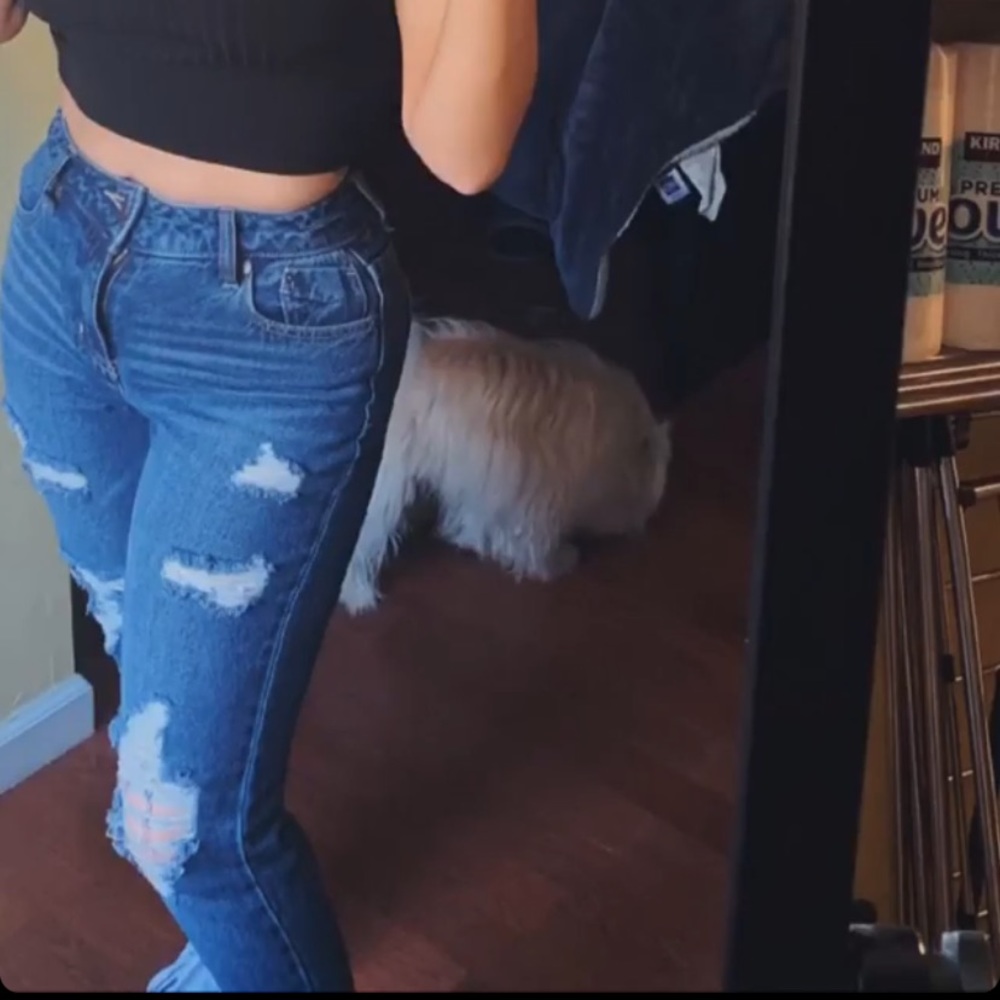 *ONLY WORN IN PIC* brand new dark wash jeans